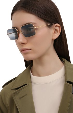 Женские солнцезащитные очки RAY-BAN синего цвета по цене 12500 руб., арт. 1969-001/GA | Фото 2 Женские солнцезащитные очки RAY-BAN синего цвета, арт. 1969-001/GA | Фото 2