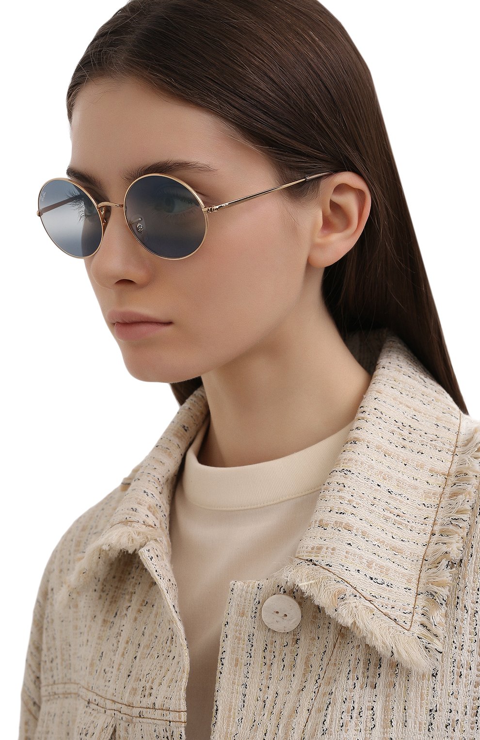 Женские солнцезащитные очки RAY-BAN синего цвета по цене 12500 руб., арт. 1970-001/GA | Фото 2 Женские солнцезащитные очки RAY-BAN синего цвета, арт. 1970-001/GA | Фото 2