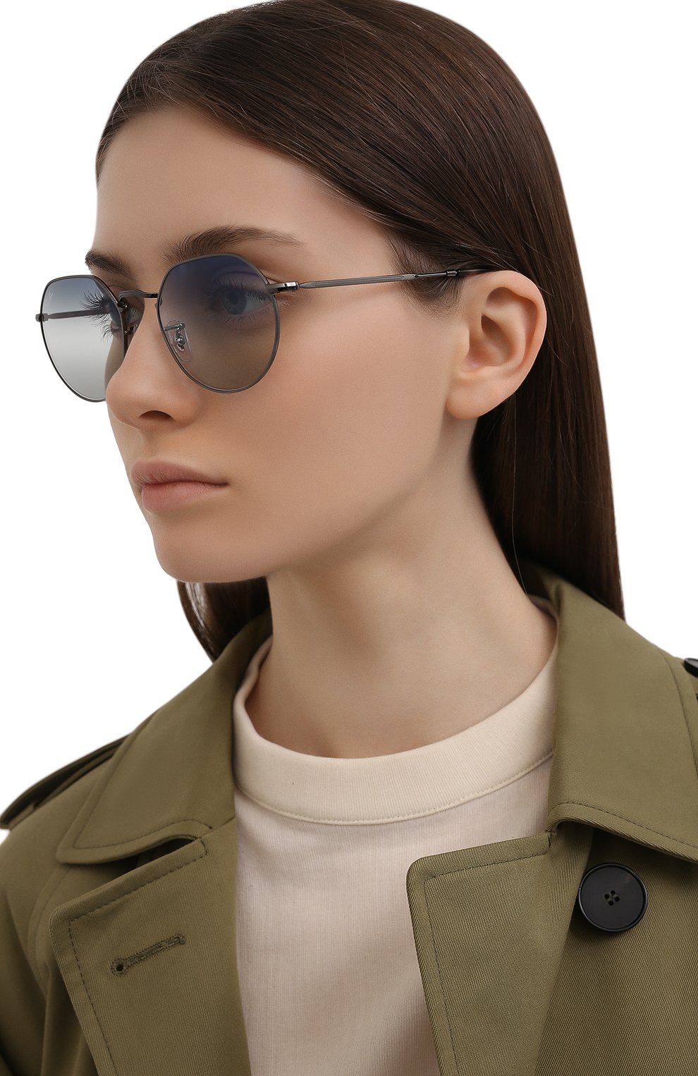 Женские солнцезащитные очки RAY-BAN синего цвета по цене 12500 руб., арт. 3565-004/GF | Фото 2 Женские солнцезащитные очки RAY-BAN синего цвета, арт. 3565-004/GF | Фото 2