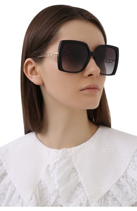 Женские солнцезащитные очки BURBERRY черного цвета по цене 18000 руб., арт. 4332-30018G | Фото 2 Женские солнцезащитные очки BURBERRY черного цвета, арт. 4332-30018G | Фото 2