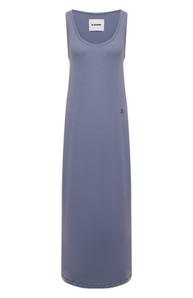 Женское хлопковое платье JIL SANDER голубого цвета по цене 47500 руб., арт. JPPS717501-WS248108 | Фото 1 Женское хлопковое платье JIL SANDER голубого цвета, арт. JPPS717501-WS248108 | Фото 1 (Рукава: Без рукавов; Стили: Кэжуэл; Материал внешний: Хлопок; Длина Ж (юбки, платья, шорты): Миди; Женское Кросс-КТ: Платье-одежда, Сарафаны; Случай: Повседневный)