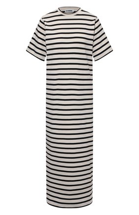 Женское хлопковое платье JIL SANDER черно-белого цвета по цене 48100 руб., арт. JPPS717522-WS247518 | Фото 1 Женское хлопковое платье JIL SANDER черно-белого цвета, арт. JPPS717522-WS247518 | Фото 1