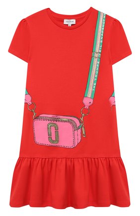 Детское хлопковое платье MARC JACOBS (THE) красного цвета по цене 8360 руб., арт. W12362 | Фото 1 Детское хлопковое платье MARC JACOBS (THE) красного цвета, арт. W12362 | Фото 1 (Материал внешний: Хлопок; Случай: Повседневный; Рукава: Короткие; Девочки Кросс-КТ: Платье-одежда; Ростовка одежда: 9 лет | 134 см, 12 лет | 152 см, 18 мес | 86 см, 2 года | 92 см, 3 года | 98 см, 4 года | 104 см, 5 лет | 110 см, 7 лет | 122 см)