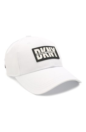 Детская хлопковая бейсболка DKNY белого цвета по цене 5530 руб., арт. D31275 | Фото 1 Детская хлопковая бейсболка DKNY белого цвета, арт. D31275 | Фото 1 (Материал: Текстиль, Хлопок)