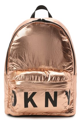 Детская рюкзак DKNY золотого цвета по цене 12510 руб., арт. D30510 | Фото 1 Детская рюкзак DKNY золотого цвета, арт. D30510 | Фото 1