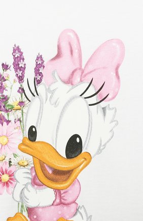 Детский хлопковая футболка MONNALISA белого цвета по цене 6390 руб., арт. 317616PF. | Фото 3 Детский хлопковая футболка MONNALISA белого цвета, арт. 317616PF. | Фото 3