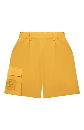 Детские шерстяные шорты FENDI желтого цвета по цене 43950 руб., арт. JFF226/AEXR/3A-6A | Фото 1 Детские шерстяные шорты FENDI желтого цвета, арт. JFF226/AEXR/3A-6A | Фото 1