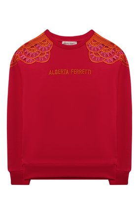Детский хлопковый свитшот ALBERTA FERRETTI JUNIOR фуксия цвета по цене 7660 руб., арт. 027814 | Фото 1 Детский хлопковый свитшот ALBERTA FERRETTI JUNIOR фуксия цвета, арт. 027814 | Фото 1