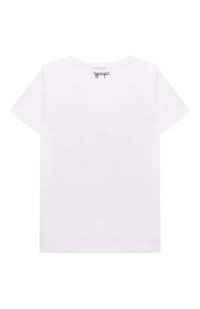 Детская хлопковая футболка YPORQUE белого цвета по цене 3385 руб., арт. SS210018 | Фото 2 Детская хлопковая футболка YPORQUE белого цвета, арт. SS210018 | Фото 2