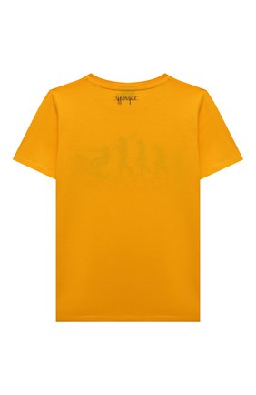 Детская хлопковая футболка YPORQUE желтого цвета по цене 3720 руб., арт. SS210008 | Фото 2 Детская хлопковая футболка YPORQUE желтого цвета, арт. SS210008 | Фото 2