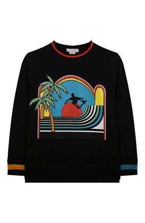 Детский хлопковый свитшот STELLA MCCARTNEY черного цвета по цене 6910 руб., арт. 602248/SQJ43 | Фото 1 Детский хлопковый свитшот STELLA MCCARTNEY черного цвета, арт. 602248/SQJ43 | Фото 1