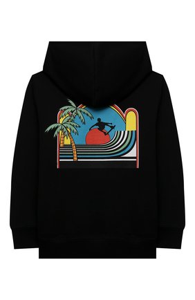Детский хлопковое худи STELLA MCCARTNEY черного цвета по цене 7345 руб., арт. 602249/SQJ43 | Фото 2 Детский хлопковое худи STELLA MCCARTNEY черного цвета, арт. 602249/SQJ43 | Фото 2