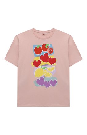 Детская хлопковая футболка STELLA MCCARTNEY розового цвета по цене 3890 руб., арт. 602650/SQJC4 | Фото 1 Детская хлопковая футболка STELLA MCCARTNEY розового цвета, арт. 602650/SQJC4 | Фото 1