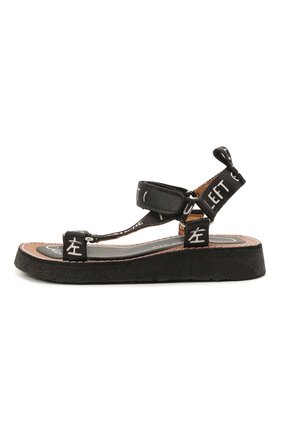 Детские босоножки PIED ROUGIA PARIS черного цвета по цене 9710 руб., арт. WALKIE TALKIE/SS21WTS2001N07/32-34 | Фото 2 Детские босоножки PIED ROUGIA PARIS черного цвета, арт. WALKIE TALKIE/SS21WTS2001N07/32-34 | Фото 2 (Материал внутренний: Натуральная кожа, Текстиль; Материал внешний: Текстиль)