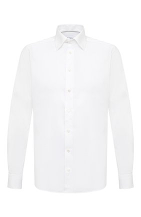 Мужская хлопковая рубашка ETON белого цвета, арт. 3991 61311 | Фото 1 (Материал внешний: Хлопок; Воротник: Кент; Случай: Формальный; Длина (для топов): Стандартные; Стили: Классический; Рукава: Длинные; Рубашки М: Regular Fit; Принт: Однотонные; Манжеты: На пуговицах)