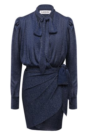 Женское платье из вискозы LANVIN темно-синего цвета по цене 126500 руб., арт. RW-DR0101-4810-E21 | Фото 1 Женское платье из вискозы LANVIN темно-синего цвета, арт. RW-DR0101-4810-E21 | Фото 1