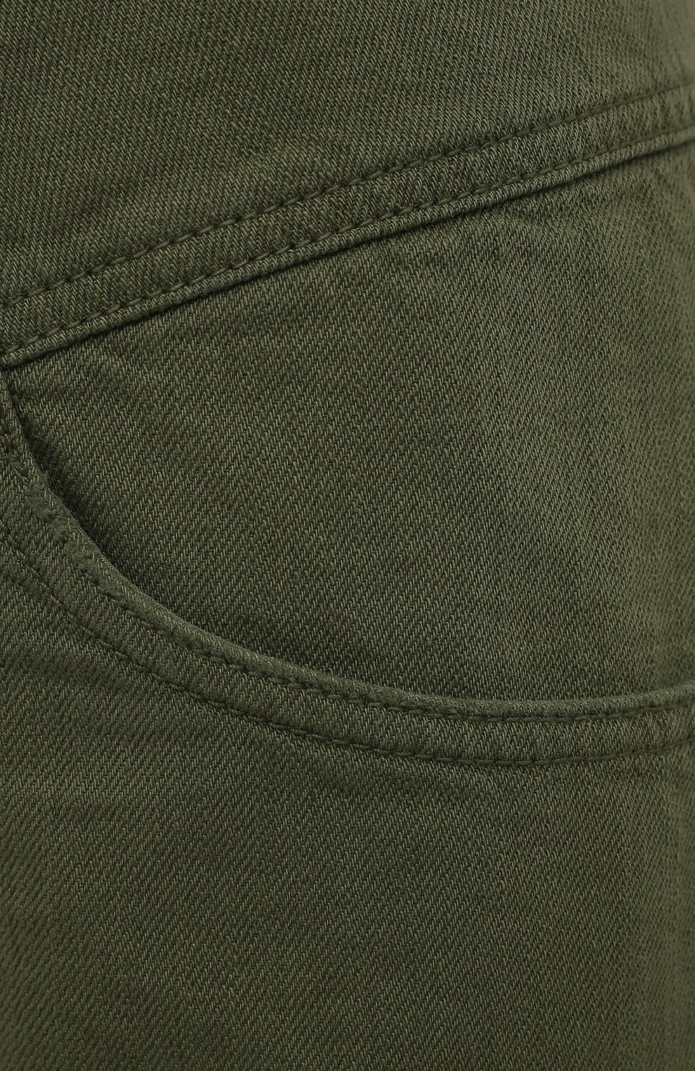 Женские джинсовые шорты ERMANNO FIRENZE зеленого цвета, арт. D38ET JC040PR | Фото 5 (Женское Кросс-КТ: Шорты-одежда; Кросс-КТ: Деним; Длина Ж (юбки, платья, шорты): Мини; Региональные ограничения белый список (Axapta Mercury): RU; Материал внешний: Хлопок, Деним; Стили: Спорт-шик)