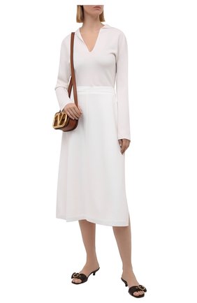 Женская юбка из шелка и хлопка LORO PIANA белого цвета по цене 207000 руб., арт. FAL5863 | Фото 2 Женская юбка из шелка и хлопка LORO PIANA белого цвета, арт. FAL5863 | Фото 2