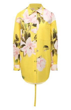 Женская хлопковая рубашка VALENTINO желтого цвета по цене 199500 руб., арт. VB0CI2606D6 | Фото 1 Женская хлопковая рубашка VALENTINO желтого цвета, арт. VB0CI2606D6 | Фото 1