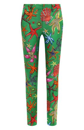 Женские шелковые брюки VERSACE зеленого цвета по цене 94800 руб., арт. A89061/1F01126 | Фото 1 Женские шелковые брюки VERSACE зеленого цвета, арт. A89061/1F01126 | Фото 1