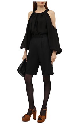 Женские замшевые босоножки bianca SAINT LAURENT коричневого цвета по цене 66700 руб., арт. 606713/0LI00 | Фото 2 Женские замшевые босоножки bianca SAINT LAURENT коричневого цвета, арт. 606713/0LI00 | Фото 2