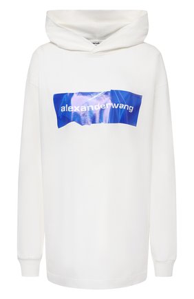 Женский хлопковое худи ALEXANDER WANG белого цвета по цене 33500 руб., арт. UCC2211001 | Фото 1 Женский хлопковое худи ALEXANDER WANG белого цвета, арт. UCC2211001 | Фото 1
