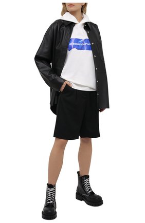 Женский хлопковое худи ALEXANDER WANG белого цвета по цене 33500 руб., арт. UCC2211001 | Фото 2 Женский хлопковое худи ALEXANDER WANG белого цвета, арт. UCC2211001 | Фото 2