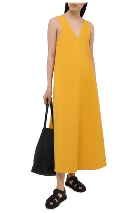 Женское хлопковое платье DRIES VAN NOTEN желтого цвета по цене 89300 руб., арт. 211-11044-2331 | Фото 2 Женское хлопковое платье DRIES VAN NOTEN желтого цвета, арт. 211-11044-2331 | Фото 2