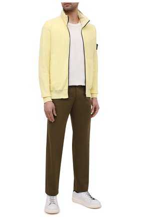 Мужской хлопковый кардиган STONE ISLAND желтого цвета по цене 41650 руб., арт. 7415525B0 | Фото 2 Мужской хлопковый кардиган STONE ISLAND желтого цвета, арт. 7415525B0 | Фото 2