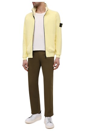 Мужские хлопковые брюки STONE ISLAND хаки цвета по цене 25800 руб., арт. 741531506 | Фото 2 Мужские хлопковые брюки STONE ISLAND хаки цвета, арт. 741531506 | Фото 2