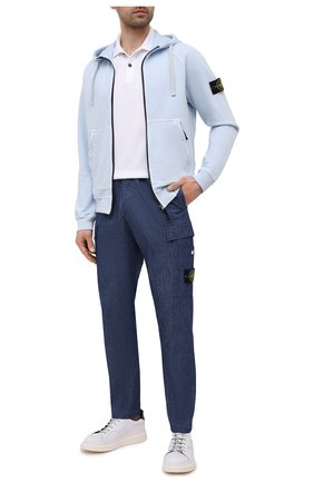 Мужские хлопковые брюки-карго STONE ISLAND темно-синего цвета по цене 33050 руб., арт. 741531107 | Фото 2 Мужские хлопковые брюки-карго STONE ISLAND темно-синего цвета, арт. 741531107 | Фото 2 (Стили: Кэжуэл; Силуэт М (брюки): Карго; Длина (брюки, джинсы): Стандартные; Материал внешний: Хлопок; Случай: Повседневный)