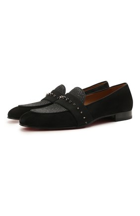 Мужские комбинированные лоферы nit night CHRISTIAN LOUBOUTIN черного цвета по цене 71900 руб., арт. 1210988/NIT NIGHT FLAT | Фото 1 Мужские комбинированные лоферы nit night CHRISTIAN LOUBOUTIN черного цвета, арт. 1210988/NIT NIGHT FLAT | Фото 1