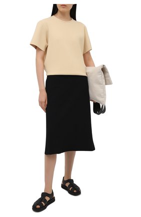Женская хлопковая юбка JIL SANDER черного цвета по цене 31050 руб., арт. JPPS727514-WS248608 | Фото 2 Женская хлопковая юбка JIL SANDER черного цвета, арт. JPPS727514-WS248608 | Фото 2 (Длина Ж (юбки, платья, шорты): Миди; Женское Кросс-КТ: Юбка-одежда; Стили: Кэжуэл; Материал внешний: Хлопок)