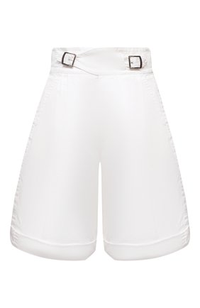 Женские хлопковые шорты DSQUARED2 белого цвета, арт. S72MU0394/S41794 | Фото 1 (Женское Кросс-КТ: Шорты-одежда; Стили: Кэжуэл; Материал внешний: Хлопок; Длина Ж (юбки, платья, шорты): До колена; Региональные ограничения белый список (Axapta Mercury): RU)