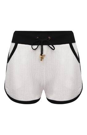 Женские шерстяные шорты BALMAIN черно-белого цвета по цене 95050 руб., арт. VF20A005/K270 | Фото 1 Женские шерстяные шорты BALMAIN черно-белого цвета, арт. VF20A005/K270 | Фото 1