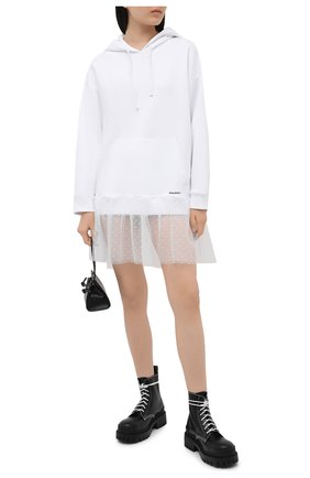 Женское хлопковое платье REDVALENTINO белого цвета по цене 41450 руб., арт. VR0MF07C/5VF | Фото 2 Женское хлопковое платье REDVALENTINO белого цвета, арт. VR0MF07C/5VF | Фото 2