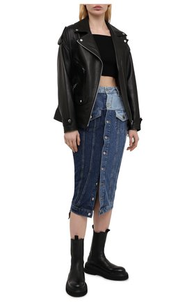 Женская джинсовая юбка REDVALENTINO синего цвета по цене 69950 руб., арт. VR0DD04G/5TT | Фото 2 Женская джинсовая юбка REDVALENTINO синего цвета, арт. VR0DD04G/5TT | Фото 2