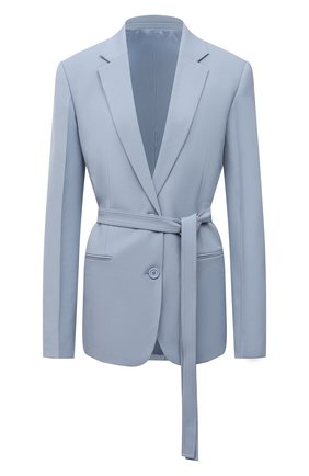 Женский жакет HELMUT LANG голубого цвета по цене 51950 руб., арт. L01HW102 | Фото 1 Женский жакет HELMUT LANG голубого цвета, арт. L01HW102 | Фото 1