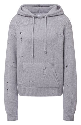 Женский шерстяное худи HELMUT LANG серого цвета по цене 41050 руб., арт. L01HW702 | Фото 1 Женский шерстяное худи HELMUT LANG серого цвета, арт. L01HW702 | Фото 1
