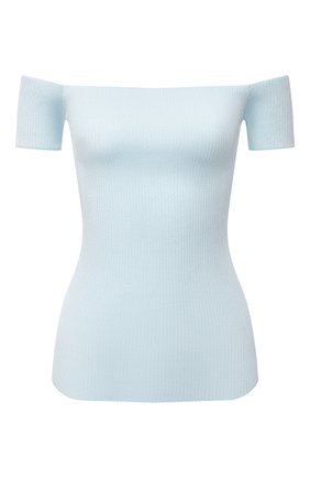 Женский топ HELMUT LANG голубого цвета по цене 29950 руб., арт. L01HW707 | Фото 1 Женский топ HELMUT LANG голубого цвета, арт. L01HW707 | Фото 1