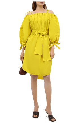 Женское платье MSGM желтого цвета по цене 47600 руб., арт. 3042MDA105 217305 | Фото 2 Женское платье MSGM желтого цвета, арт. 3042MDA105 217305 | Фото 2