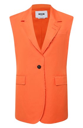 Женский хлопковый жилет MSGM оранжевого цвета по цене 45950 руб., арт. 3042MDG106 217300 | Фото 1 Женский хлопковый жилет MSGM оранжевого цвета, арт. 3042MDG106 217300 | Фото 1