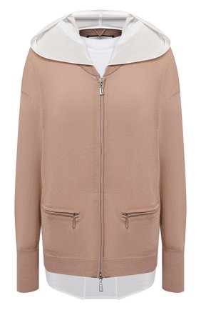 Женский шерстяной кардиган MAX&MOI бежевого цвета по цене 36950 руб., арт. E21GALIANA | Фото 1 Женский шерстяной кардиган MAX&MOI бежевого цвета, арт. E21GALIANA | Фото 1