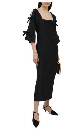 Женское платье BERNADETTE черного цвета по цене 62300 руб., арт. SS21-DRESS-CHL-TAF-1 | Фото 2 Женское платье BERNADETTE черного цвета, арт. SS21-DRESS-CHL-TAF-1 | Фото 2
