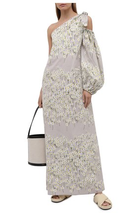 Женское хлопковое платье BERNADETTE серого цвета по цене 69950 руб., арт. SS21-DRESS-LUC-CP0-1 | Фото 2 Женское хлопковое платье BERNADETTE серого цвета, арт. SS21-DRESS-LUC-CP0-1 | Фото 2