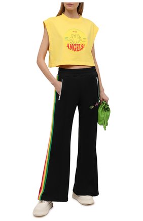 Женский хлопковый топ PALM ANGELS желтого цвета по цене 18150 руб., арт. PWAA038S21JER0021825 | Фото 2 Женский хлопковый топ PALM ANGELS желтого цвета, арт. PWAA038S21JER0021825 | Фото 2