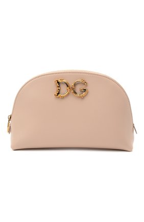 Женская кожаная косметичка DOLCE & GABBANA светло-розового цвета по цене 52200 руб., арт. BI2924/AX121 | Фото 1 Женская кожаная косметичка DOLCE & GABBANA светло-розового цвета, арт. BI2924/AX121 | Фото 1