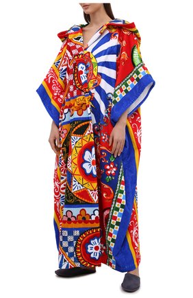 Женский хлопковый халат DOLCE & GABBANA разноцветного цвета по цене 185000 руб., арт. 00A08J/0NI55 | Фото 2 Женский хлопковый халат DOLCE & GABBANA разноцветного цвета, арт. 00A08J/0NI55 | Фото 2