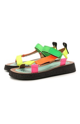 Детские босоножки PIED ROUGIA PARIS разноцветного цвета по цене 9710 руб., арт. WALKIE TALKIE/SS21WTS2001N07/32-34 | Фото 1 Детские босоножки PIED ROUGIA PARIS разноцветного цвета, арт. WALKIE TALKIE/SS21WTS2001N07/32-34 | Фото 1 (Материал внутренний: Текстиль, Натуральная кожа; Материал внешний: Текстиль)