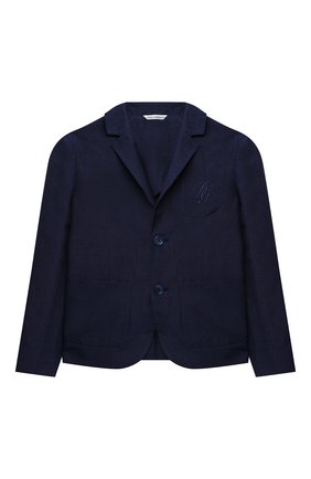 Детский костюм из льна и хлопка DOLCE & GABBANA синего цвета по цене 59950 руб., арт. L41U74/G7WSI/8-14 | Фото 2 Детский костюм из льна и хлопка DOLCE & GABBANA синего цвета, арт. L41U74/G7WSI/8-14 | Фото 2